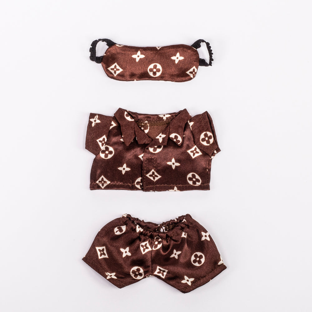 Luxury Brown Pajamas for Collectible Figures