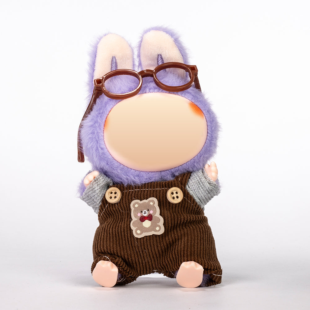Geek Style Outfit with Glasses for Collectible Figures