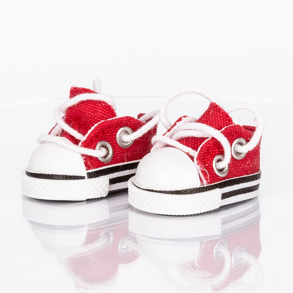 Red Training Shoes for Collectible Figures