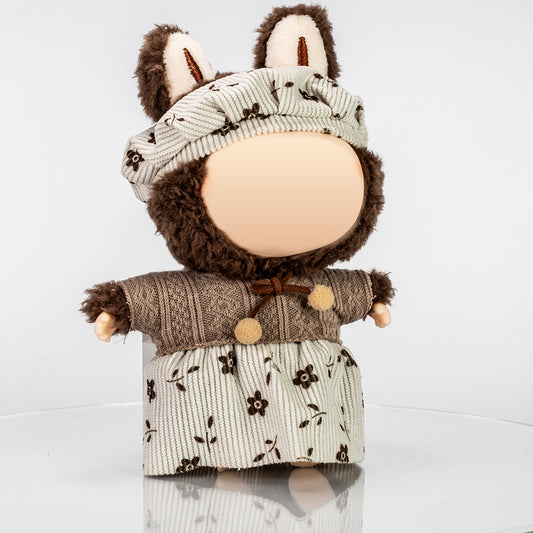 Blossom Dream Szett – Kötött Felső, Bársonyszoknya & Virágos Kalap