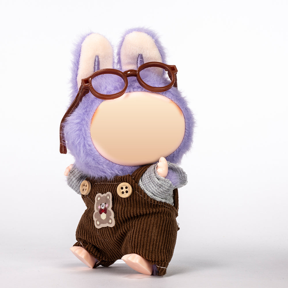 Geek Style Outfit with Glasses for Collectible Figures