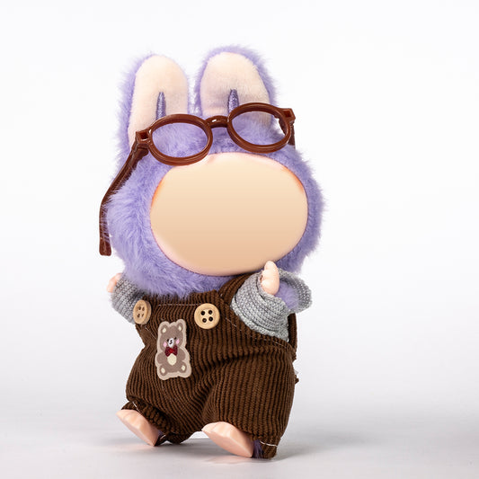 Geek Style Outfit with Glasses for Collectible Figures