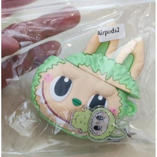 Labubu Airpods 2 protective case, GREEN