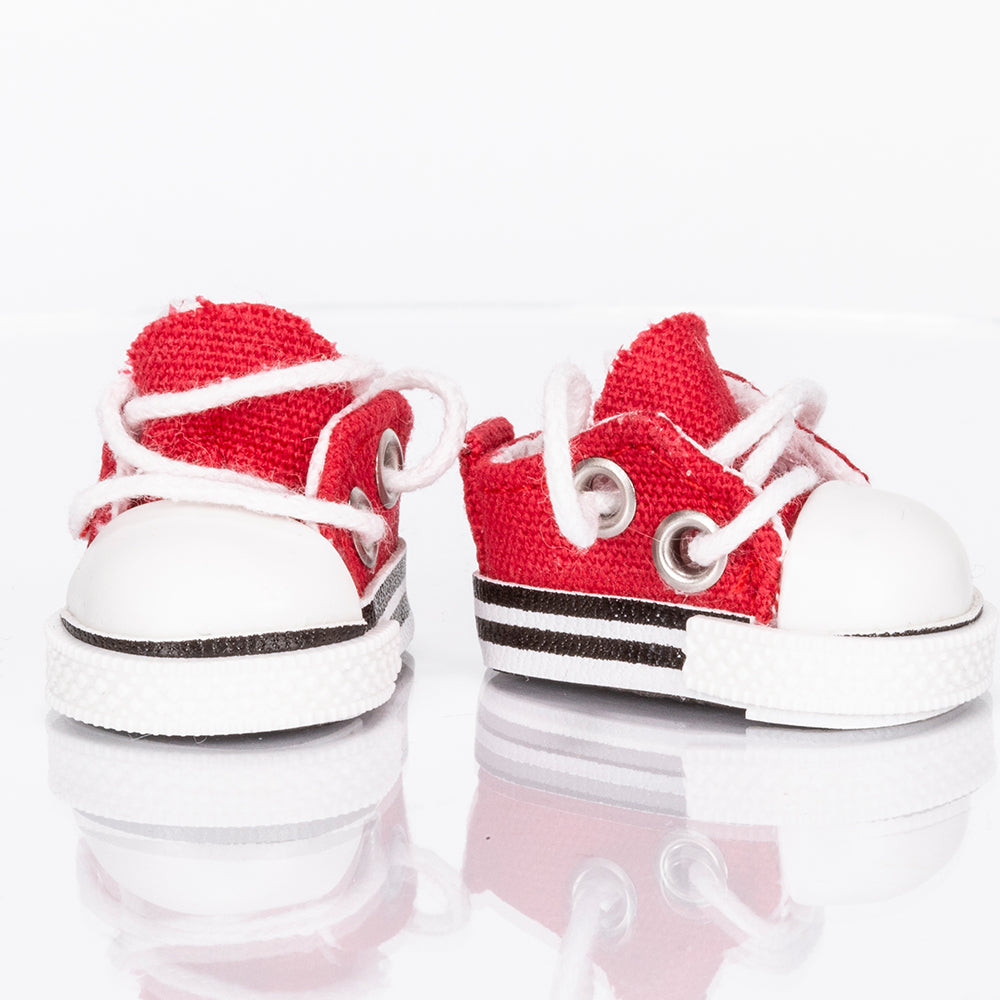 Red Training Shoes for Collectible Figures