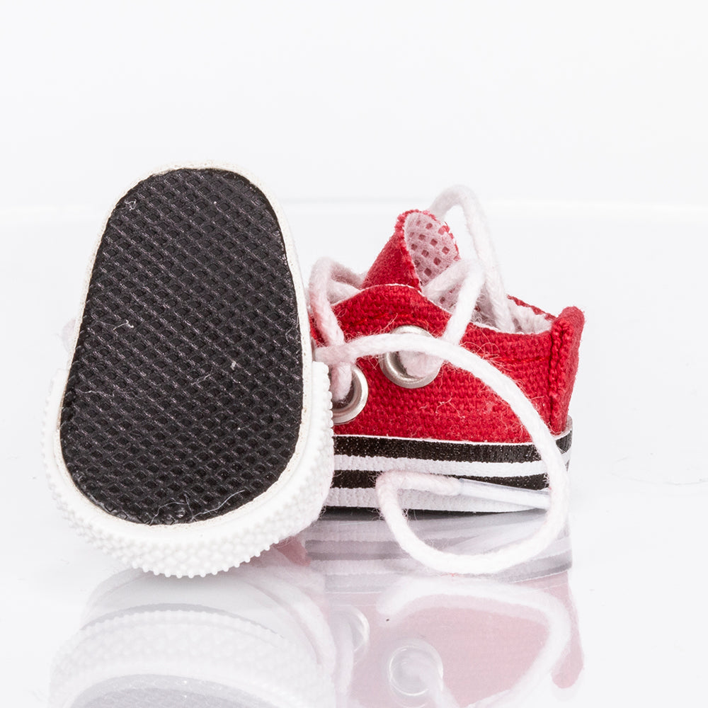 Red Training Shoes for Collectible Figures